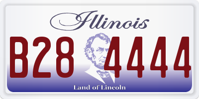 IL license plate B284444