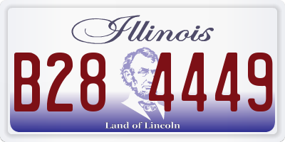 IL license plate B284449