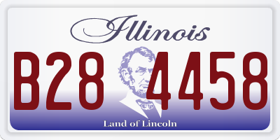 IL license plate B284458