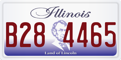 IL license plate B284465