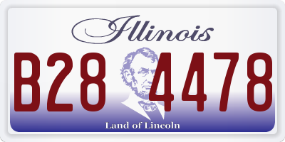 IL license plate B284478