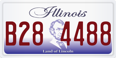 IL license plate B284488
