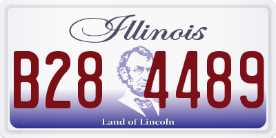 IL license plate B284489