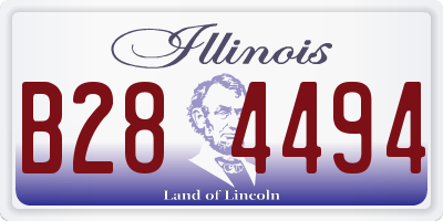 IL license plate B284494