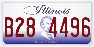 IL license plate B284496