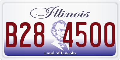 IL license plate B284500