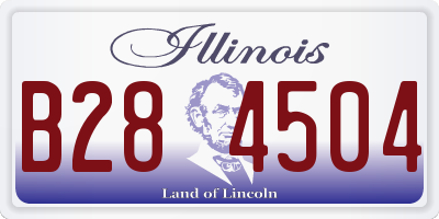 IL license plate B284504
