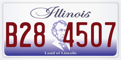 IL license plate B284507
