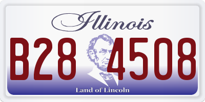 IL license plate B284508
