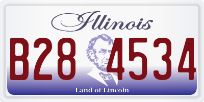 IL license plate B284534