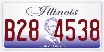 IL license plate B284538