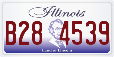 IL license plate B284539