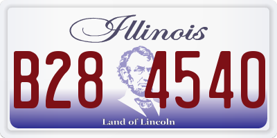 IL license plate B284540