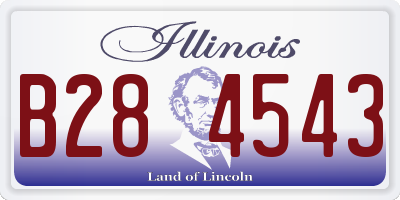 IL license plate B284543