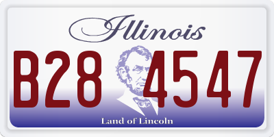 IL license plate B284547