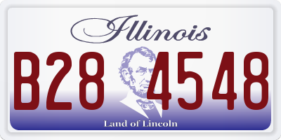 IL license plate B284548