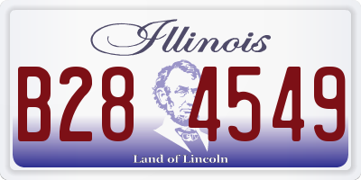 IL license plate B284549
