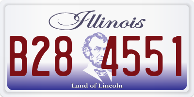 IL license plate B284551