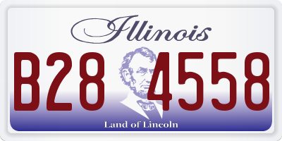 IL license plate B284558