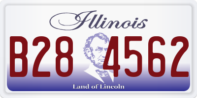 IL license plate B284562