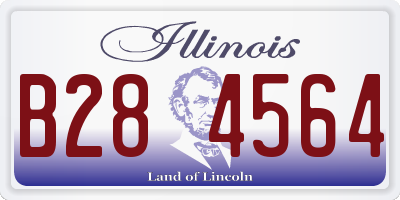 IL license plate B284564