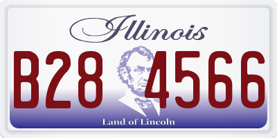 IL license plate B284566