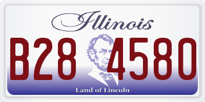 IL license plate B284580