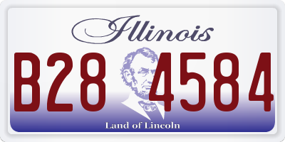 IL license plate B284584
