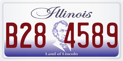 IL license plate B284589