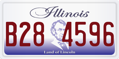 IL license plate B284596