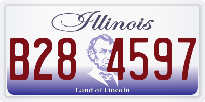IL license plate B284597