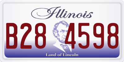 IL license plate B284598