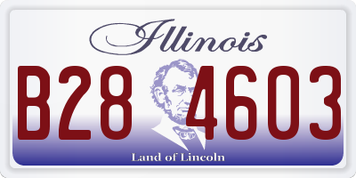 IL license plate B284603