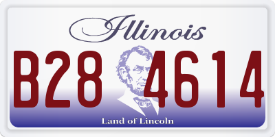 IL license plate B284614