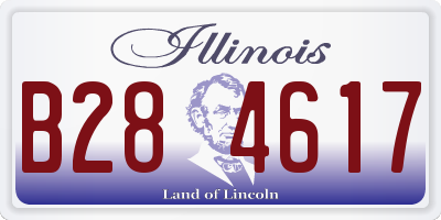 IL license plate B284617
