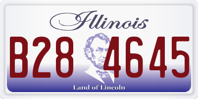 IL license plate B284645