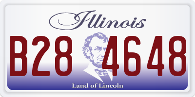 IL license plate B284648