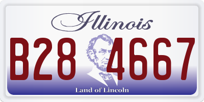 IL license plate B284667