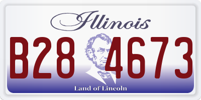 IL license plate B284673