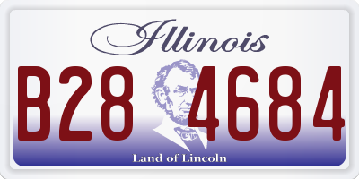 IL license plate B284684