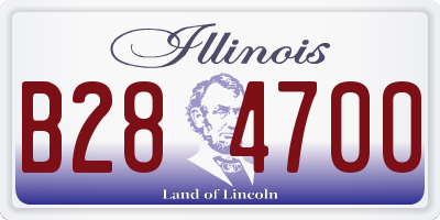 IL license plate B284700