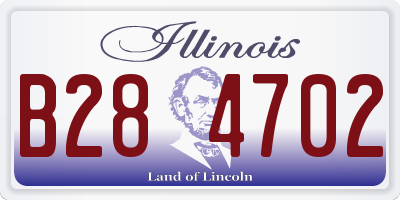 IL license plate B284702