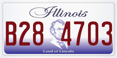 IL license plate B284703