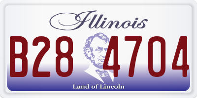 IL license plate B284704