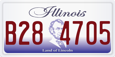 IL license plate B284705