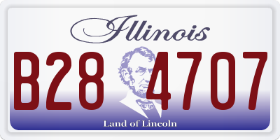 IL license plate B284707
