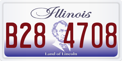 IL license plate B284708