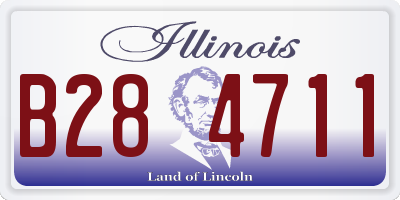IL license plate B284711
