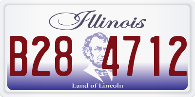 IL license plate B284712