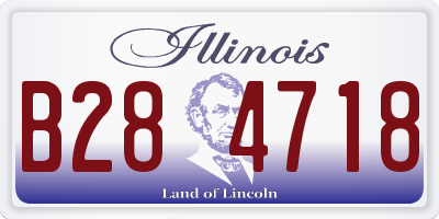 IL license plate B284718